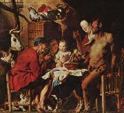 JORDAENS, Jacob, Satyr and the Peasant